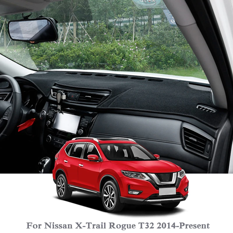 

Car Styling Dashboard Avoid Light Pad Instrument Platform Cover Mats Rose For Nissan X-Trail Rogue T32 2014-Present Anti-dust