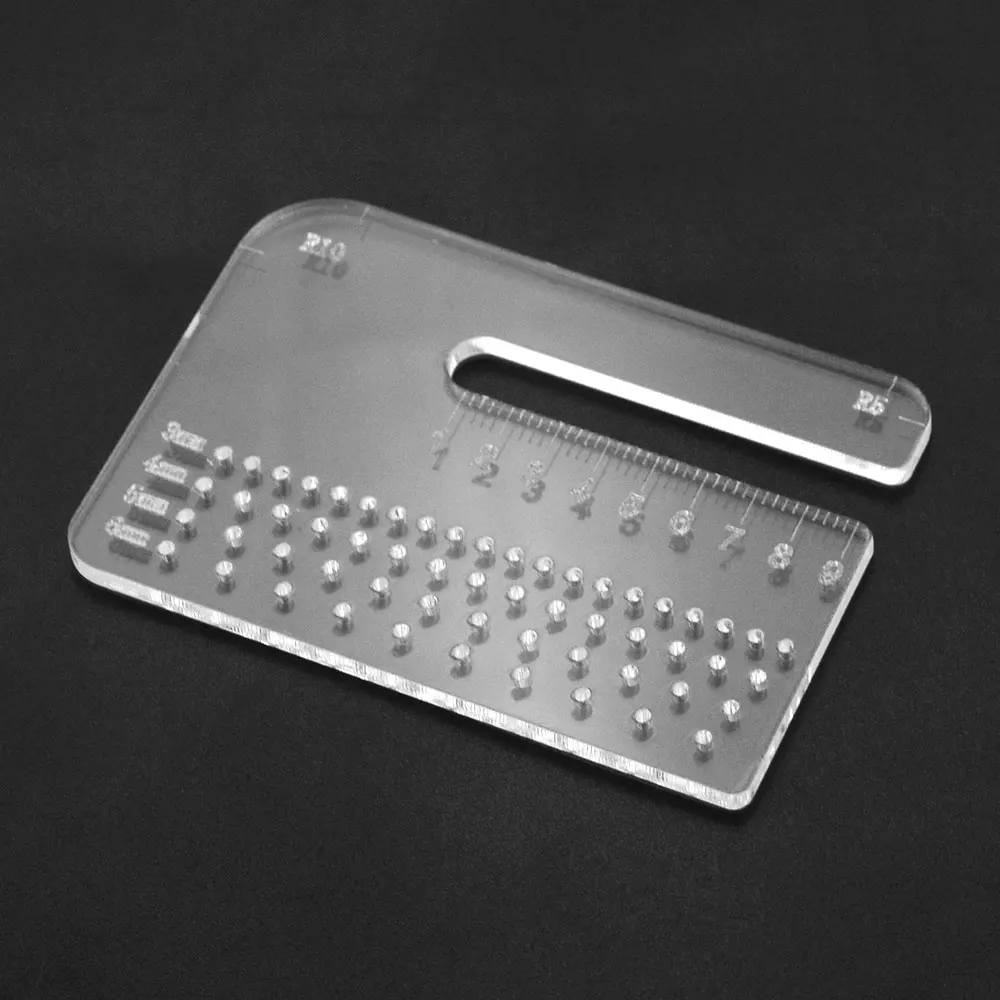 1pc With scale Acrylic Plate DIY Hand Perforated Round Stitching Punch Tools  For Helping Leather Hole Punch