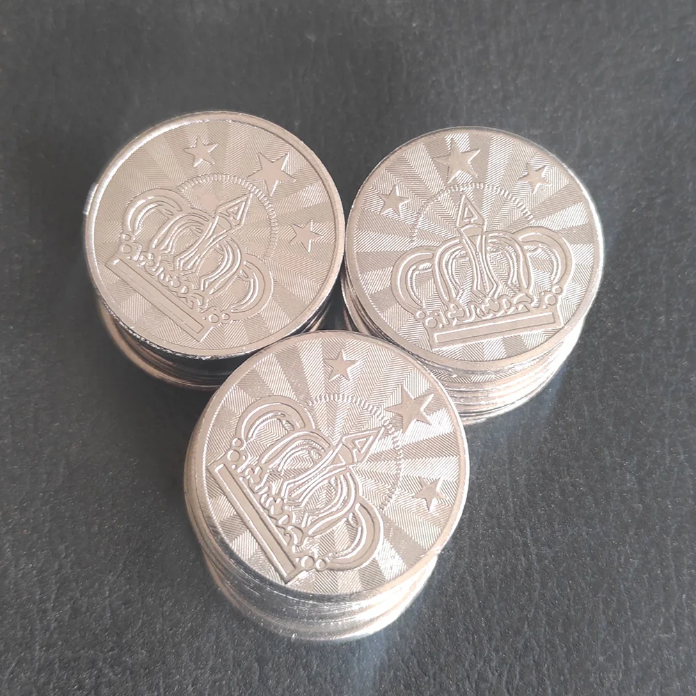 500pcs 25*1.85mm Stainless Steel Arcade Game Token Coin