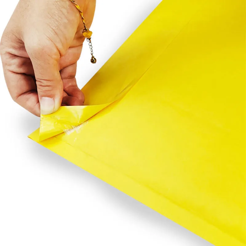 Sac à bulles en papier Kraft jaune, 50 pièces, plusieurs tailles, enveloppe rembourrée, imperméable, pour les affaires