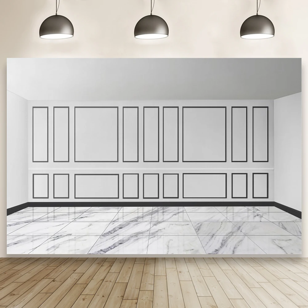 Laeacco ภายใน Vintage กระเบื้องตกแต่งห้องวันเกิดภาพฉากหลังถ่ายภาพพื้นหลังสำหรับ Photo Stu