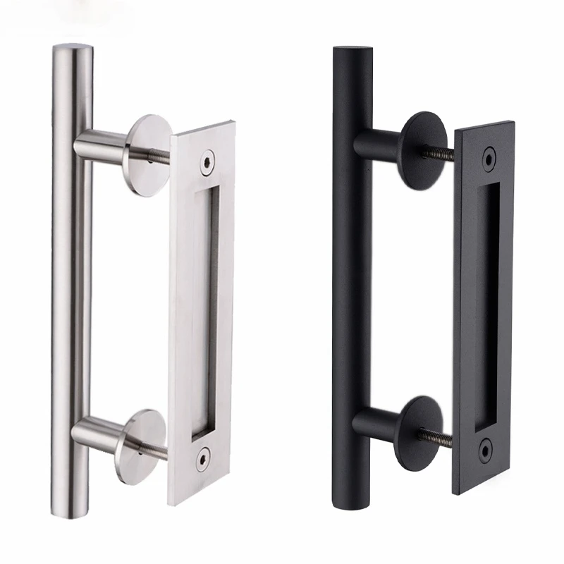 

304 Stainless Steel Sliding Barn Door Pull Handle Wood Black For Interior Doors Handle