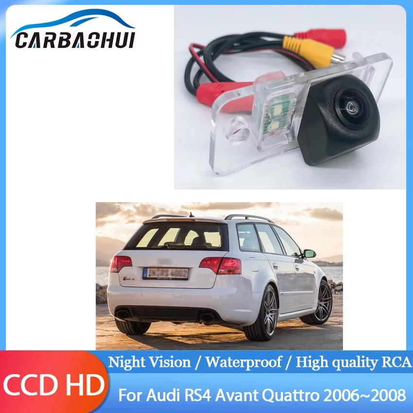 Wireless CCD HD Night Vision Car Rear View Reverse camera Backup Parking camera For Audi RS4 Avant Quattro 2006 2007 2008