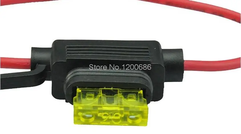 

20A Inline ATC ATO Waterproof Fuse Holder Fit Middle Size Automotive Blade Inline Fuse Holder with Small Fuse Harness Box