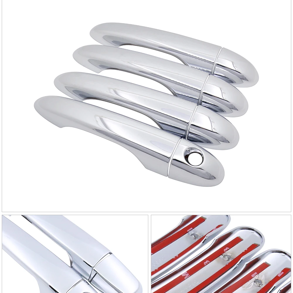 for Chrysler 200 MK2 200c 2015~2017 Luxurious Chrome Exterior Door Handle Cover Car Accessories Stickers Trim Set of 4Door 2016