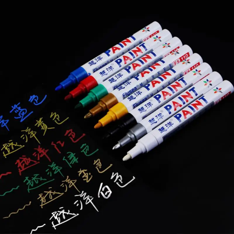 1Pc Waterproof Car Paint Pen Auto Tyre Tire Tread CD Metal Permanent Car Wheel Tire Oily Painting Mark Pen Auto Rubber Marker