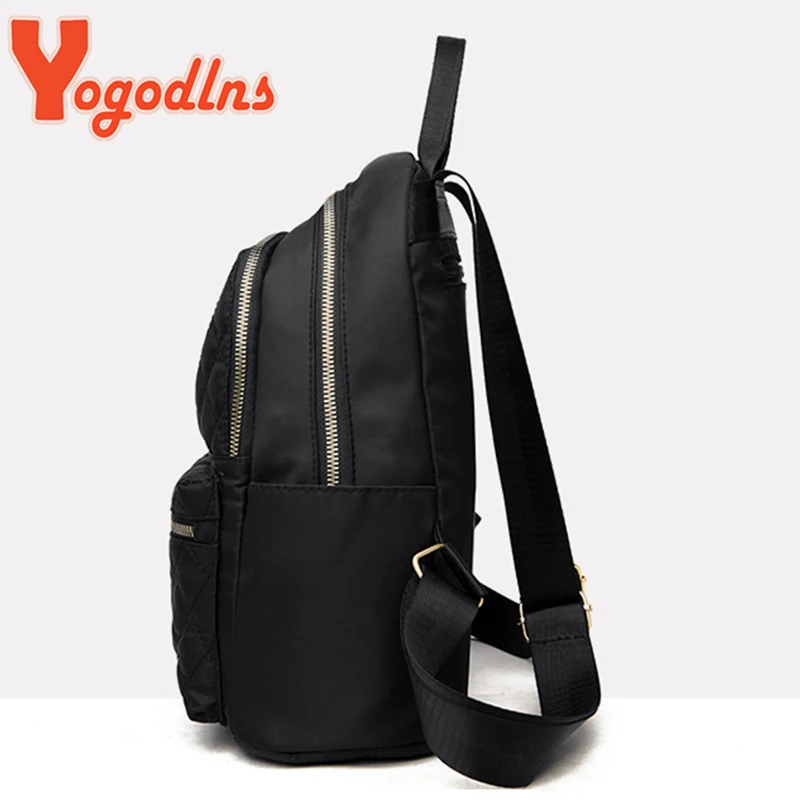 Fashion Oxford Backpack For Women Lozenge Cloth Rucksack Teenager Large Capacity Student School Bag Travel Lady Pack