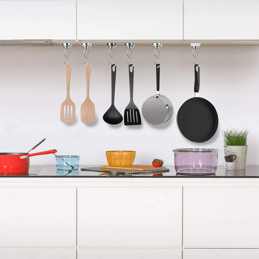 Ganci magnetici girevoli ganci magnetici al neodimio per impieghi gravosi 4 pezzi con adesivi antigraffio per frigorifero domestico cucina disponibile