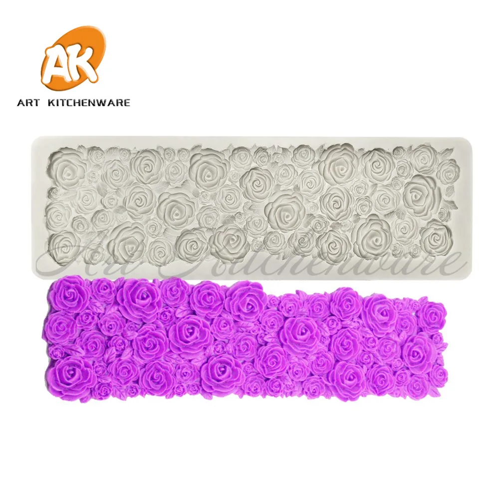 Long 3D Flowers Silicone Mold Chocolate Fondant Molds Sugarcraft Cake Molds Cake Decorating Tool Baking Accessories