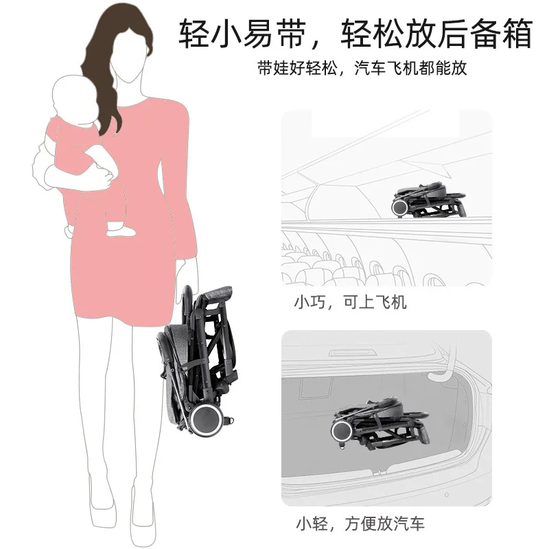 Baby Stroller Three-in-one Baby Stroller Baby Stroller Can Sit and Lie. Designer Baby Stroller 3 In 1 with Car Seat