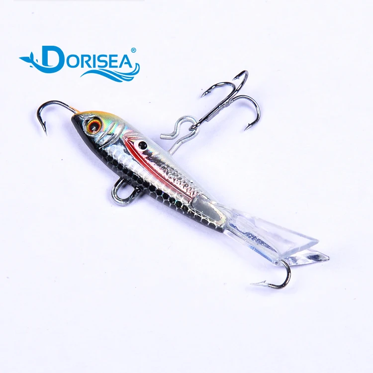 DORISEA 1Pcs 60mm 10.5g Ice Fishing Hook Vertical Jigging Lure Bait Hard Lead Fishing Lure For Saltwater Fish,Walleye,Panfish