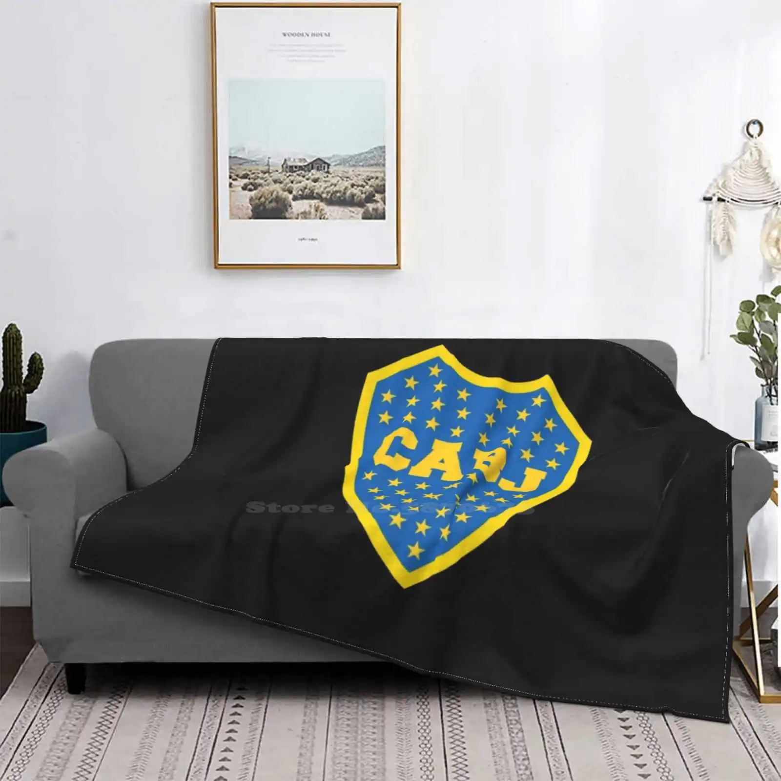 Clube Argentinian Football Team Super Warm Soft Blankets Throw On Sofa / Bed / Travel Patterns Brazilian Football Team