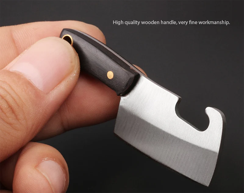 Mini EDC Portable Kitchen Knife Gift Stainless Steel Knife Demolition Express Collection Knife Cut Fruit Keychain Ornament Knife