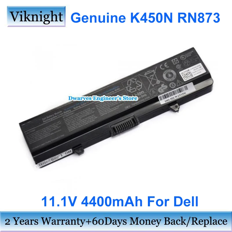 

Genuine RN873 K450N 0CR693 Laptop Battery for Dell Inspiron 1525 1526 1440 1545 1546n 1440 1750 15 PP29L Vostro 500 0F972N 11.1V