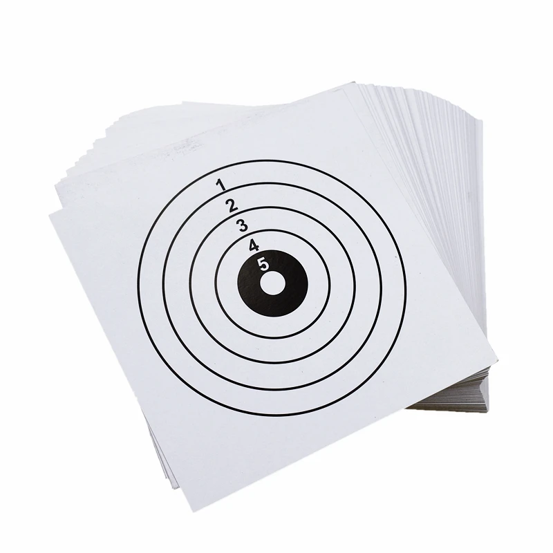 Nieuwe 100Pcs Doelpapieren 14X14 Tactische Verticale Vierkante Doel Airsoft Geweer Katapult Kogel Voor Jacht Schieten