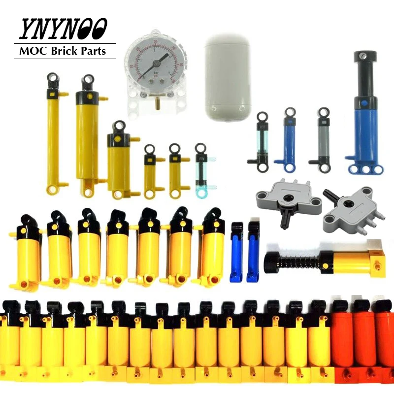 High-Tech Building Block Pneumatic Pump Switch Air Tank Hollow Pipe Pneumatic Pipe Pressure Gauge 19476 19475 19478 19482 47225