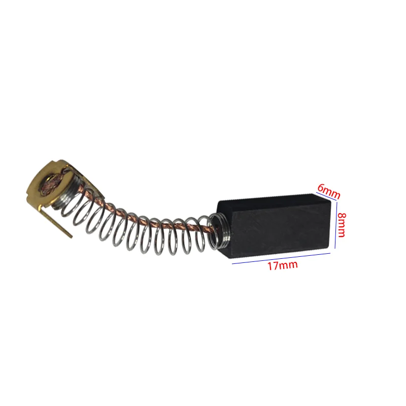 10 Pcs Carbon Brushes 6x8x17mm Power Tools Spare Parts for Electric Motors Angle Grinder