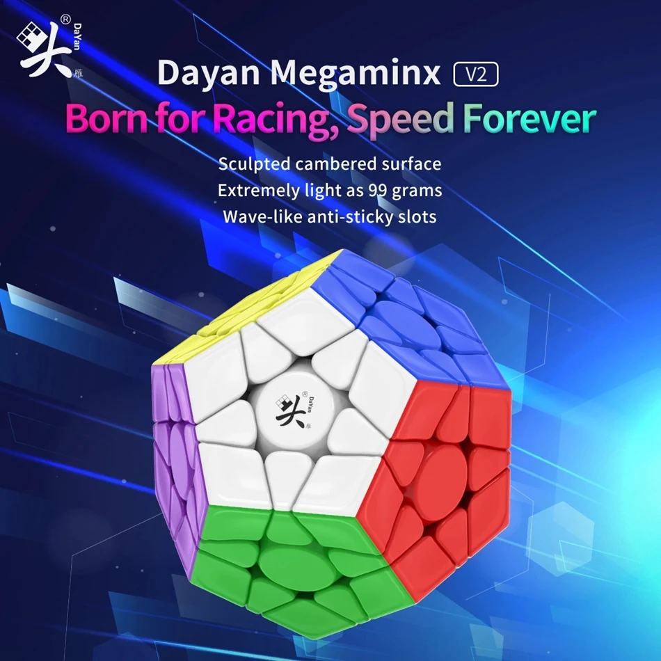 DaYan V2 M Megaminxes V2 M 12 Sides Magnetic Cube Puzzle Cube 3x3 Dodecahedron Cubo Magico Educational Toys For Kids