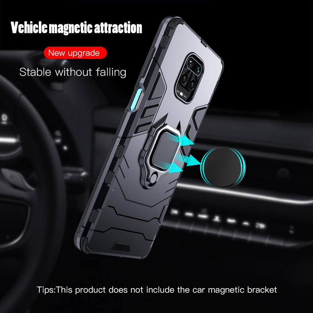 KEYSION Shockproof Case for Xiaomi Redmi Note 9s Magnetic Back Phone Cover for Redmi Note 9 Pro Max Note 8 Pro 8 8T 8A 7 7a K30