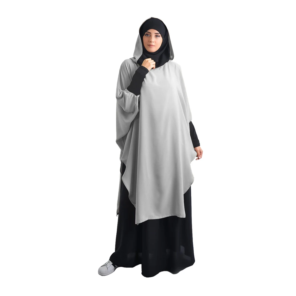 

Women Muslim Hijab Abaya Prayer Dress Thobe Gown Bat Sleeve Middle East Robe Islamic Hooded Robe Khimar Kaftan Praying Abayas