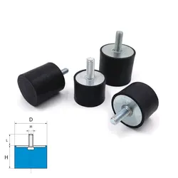 4Pcs Single Male M6 Thread Rubber Shock Absorbers Anti Vibration Isolator for Air Compressors Water Pump Welding Machine