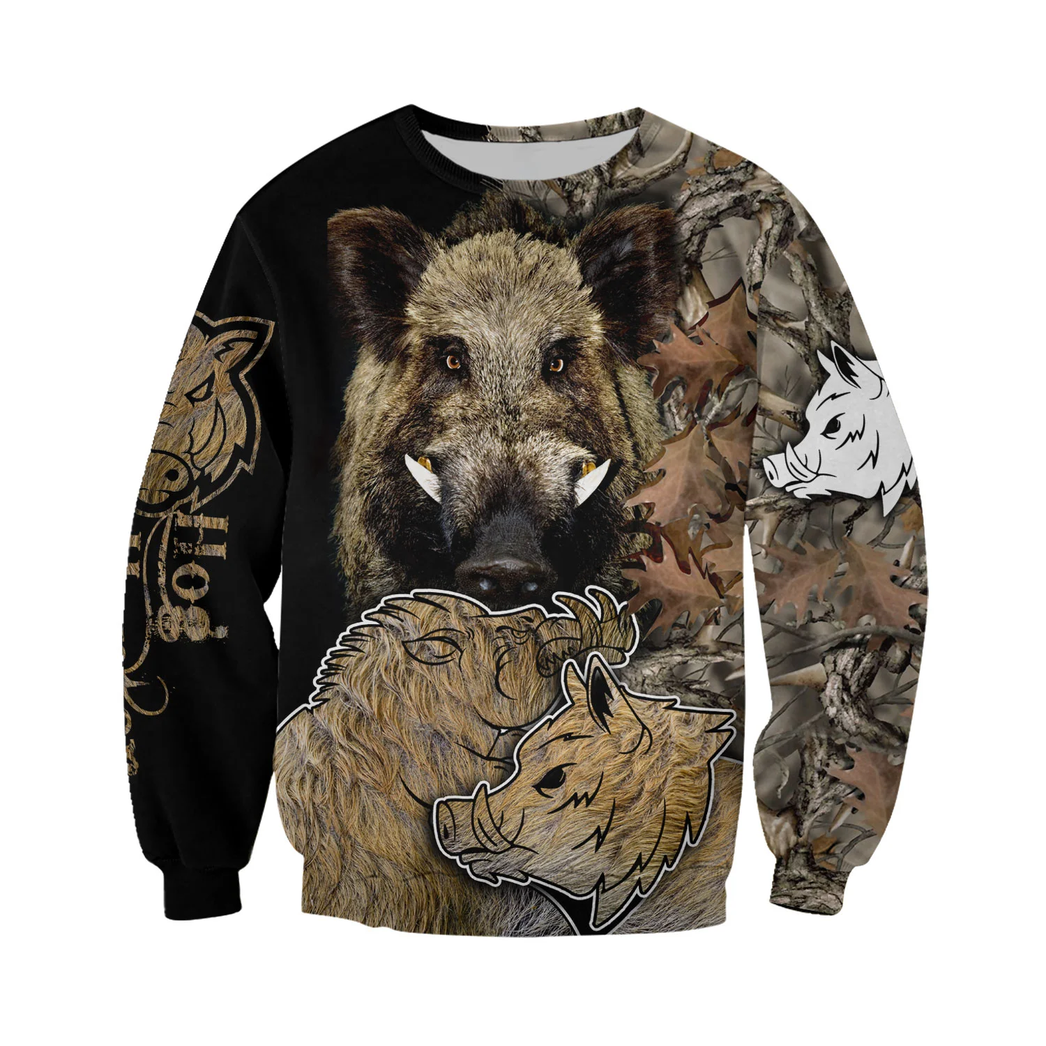 Brand Novelty Hoodies Love Boar Hunting 3D Printed Mens Hooded Sweatshirt Unisex Streetwear Pullover Casual Tracksuits KJ0166