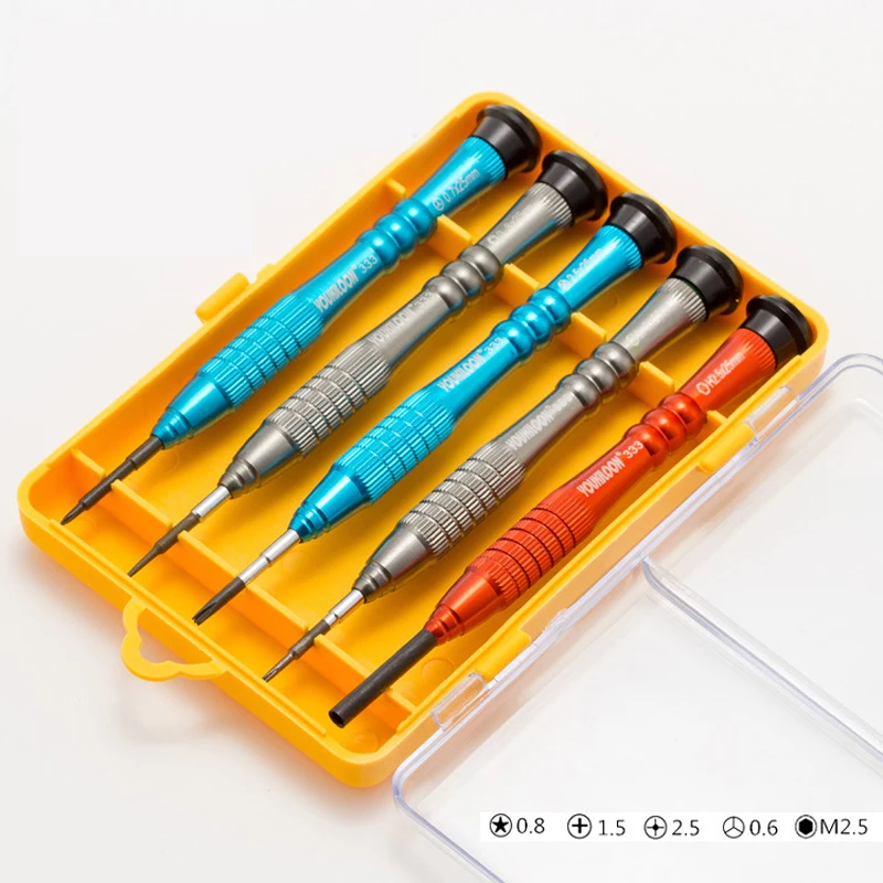 5Pcs/lot Precision Screwdriver Set for Iphone 7 Iphone 6/6S Plus 5S/4S Disassemble Opening Repair Tools Kit Accessory