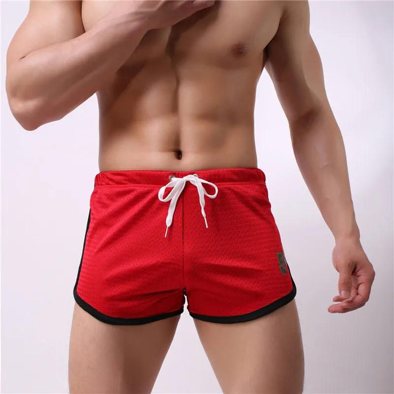 Double layer inner slip sport Shorts Trunks Mens Gyms Brand Jogger Sporting Shorts Slimming Men Beach Short Arrow short workout