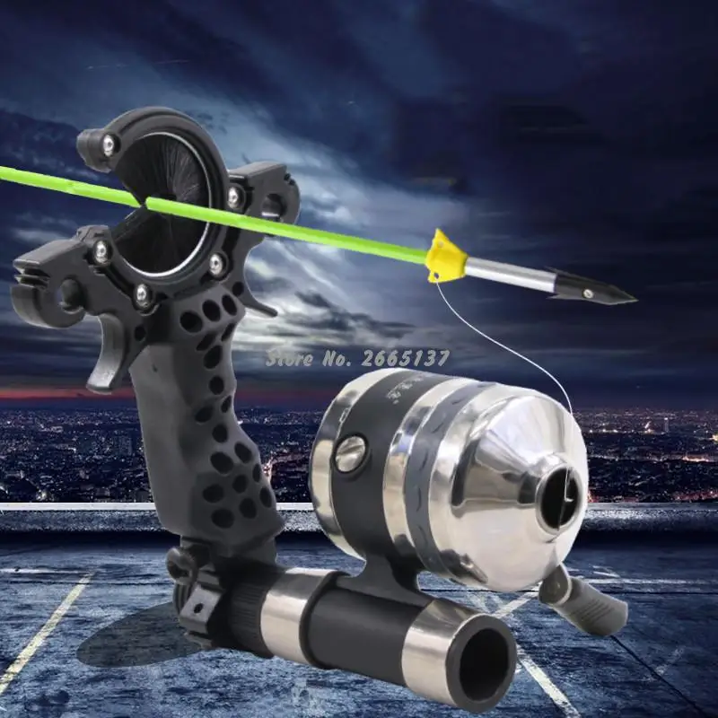 Outdoor Hunting tool Shoot Fish Arrow Fishing reel Slingshot High Power Rubber band Slingshot Crossbow Shooting toy Catapult