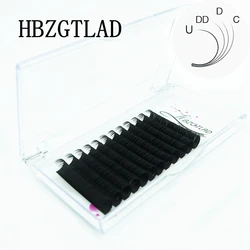 HBZGTLAD C/D/DD curl 10-20mm Faux lash individual eyelash extension lashes maquiagem cilios soft natural eyelash extension tools