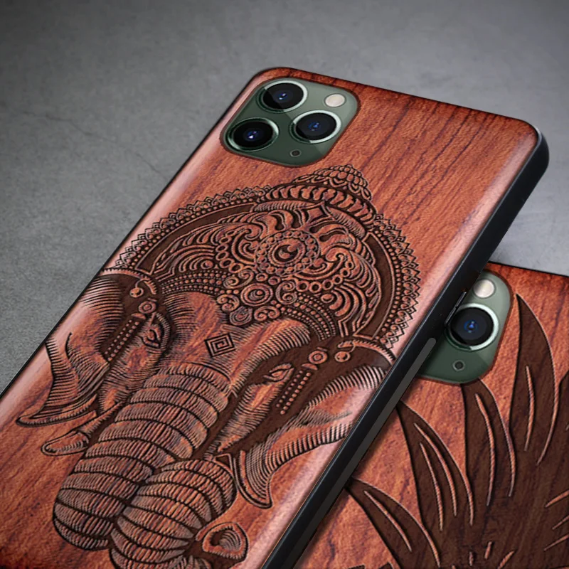 Real Wood Phone Case For iPhone 15 Pro Max Case Shockproof Wooden Cover For iPhone 11 12 13 14 15 Pro XR XS Max 7 8 Plus Funda