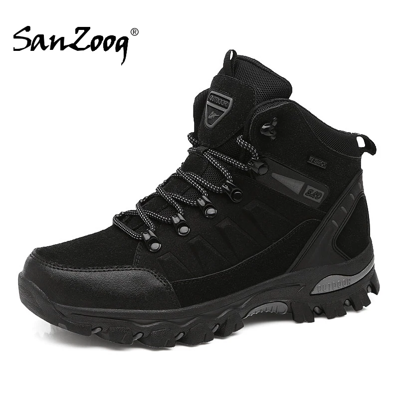 

Men Mountain Boots Hiking Shoes Outdoor Trekking Trail Walking Hike Women Leather Wide Wandelschoenen Botas Senderismo Hombre