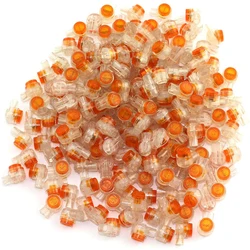 150PCS Waterproof Gel-Filled Orange Clear Button Telephone Wire Connectors UY Butt Splice Connector K1 Network Cable Terminals