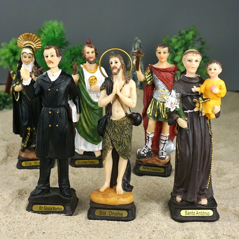 

resin figure model toy Psychological sand table court ttherapy western religion characters 6pcs/set