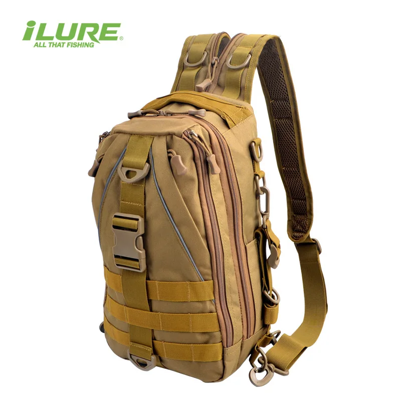 ilure explosion models lure fishing bag portable multifunctional outdoor sports bag shoulder backpack Oxford cloth 0.73kg