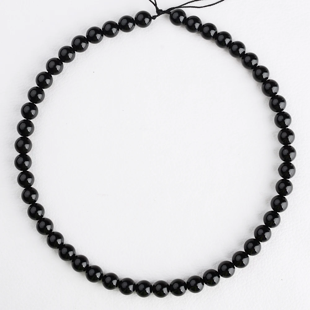 6-14 mm Natural Genuine Morion Black Quartz Crystal Round Loose Beads