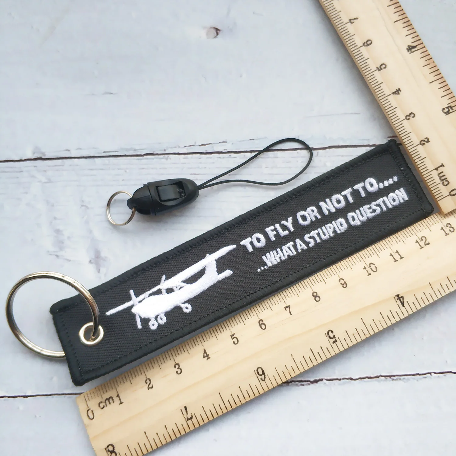 1 Set Black Plane Shape PILOTS Phone Strap Embroidery Hand Strap ID Card Gym Straps USB Badge Holder for Aviator Christmas Gifts