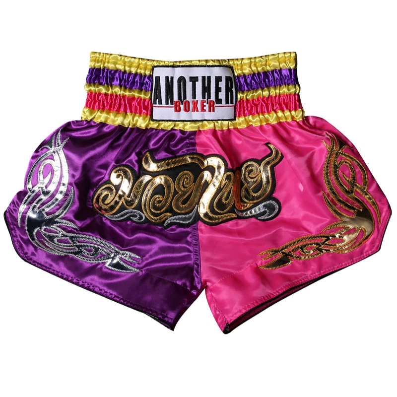 Pantalones cortos de lucha Muay Thai para hombre y mujer, ropa de entrenamiento para artes marciales, MMA Grappling, Kick Boxing, Sanda