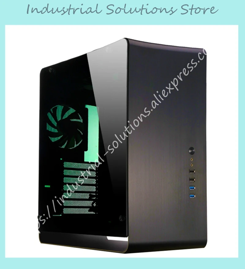 New Computer Case UMX4 Black ATX Aluminum Tempered Glass Side Transparent Version Large-Panel Jonsbo Chassis