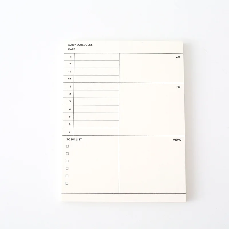 1pc Tearable Monthly Plan Weekly Plan To-Do Note Notepad Schedule Progress Plan Memo Notebook 50 Sheets Business Office Notebook