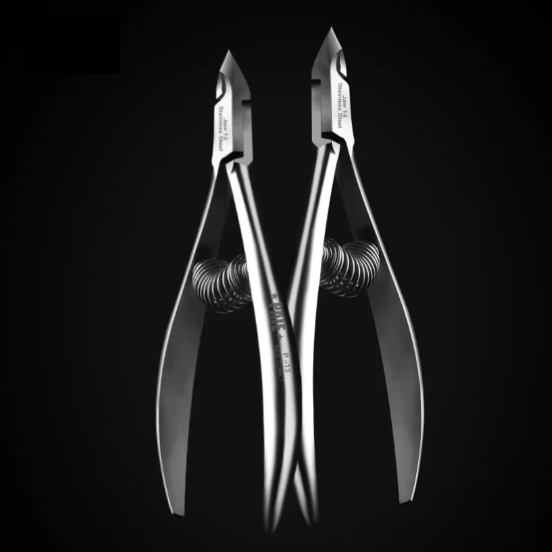 Sharp Manicure Cuticle Nippers Spring 5-6mm Professional Cuticle Cutter Nail Clipper Trimmer Pedicure Pliers Cuticle Scissors