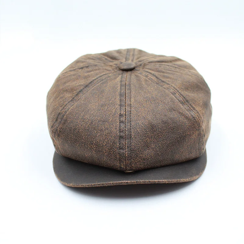 Retro Octagonal Newsboy Cap Man Peaked Beret Male Artist Flat Ivy Hat Classical