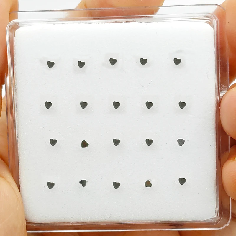 925 Sterling silver heart nose Stud fashion tiny nose pin piercing jewelry 20pcs/pack