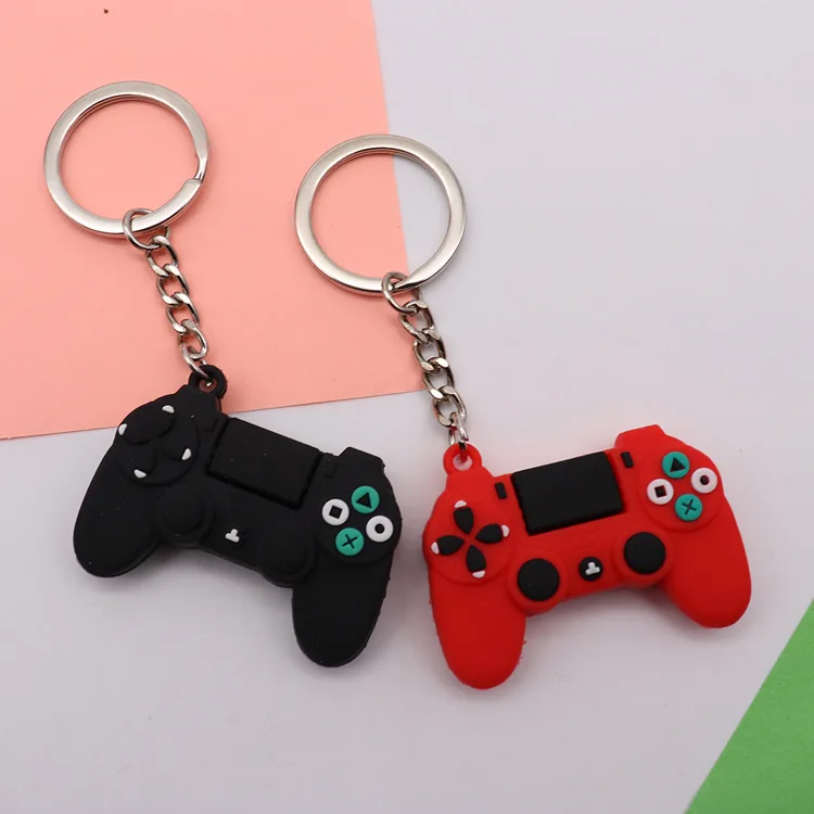 New PVC Soft Rubber Game Console Keychain Men Key Ring Women Bag Pendant Game Doll Car Key Chain Gift Jewelry K4214