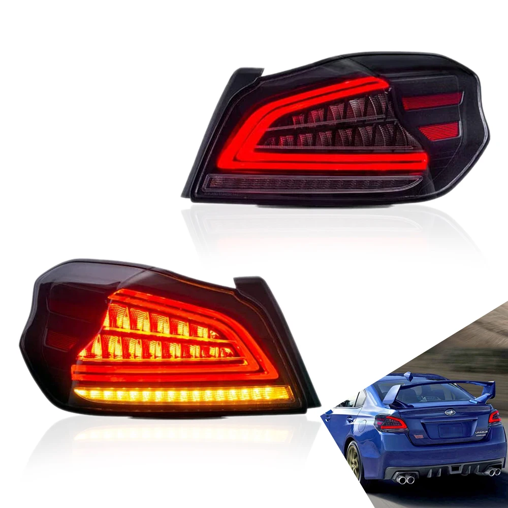 LED Tail Lights Sequential Turn Signal For Subaru WRX/STI 2015-2019 Rear Lamps Assembly