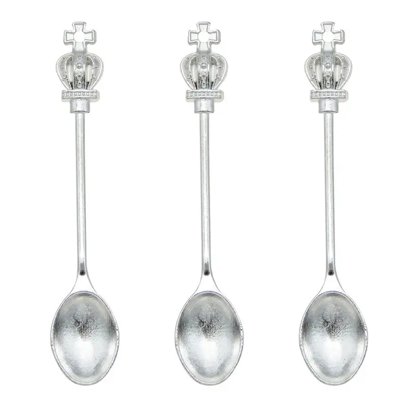 12Pcs Fashion Crown Spoon Charms Jewelry Findings earrings necklace Home Tools Metal   Alloy Accessories DIY CrossColor