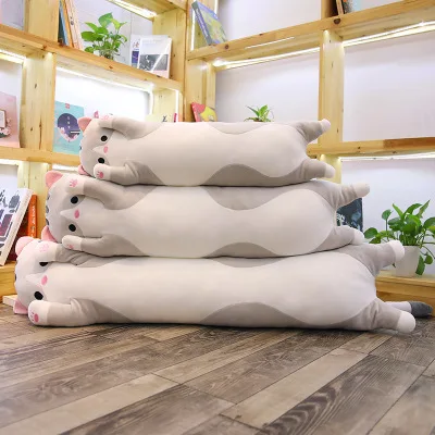 The cat sleep pillow long pillow cute doll doll girl plush toy lazy man bed on the big doll cute comfortable 50-110cm