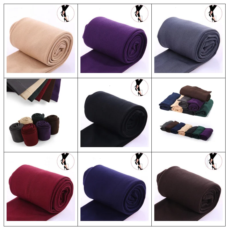 Mallas térmicas gruesas y cálidas de nueve puntos para mujer, Leggings elásticos de Color caramelo, carbón cepillado, forro polar suave, otoño e