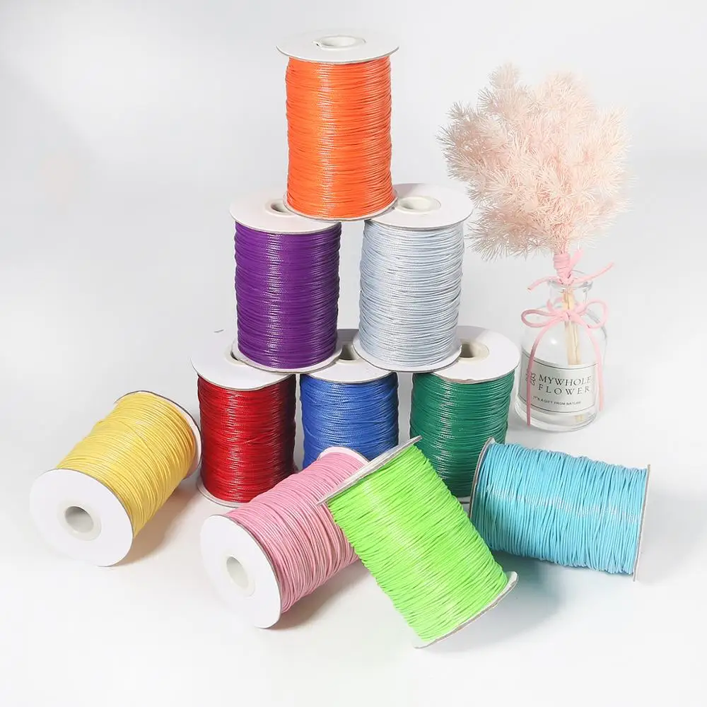 

1/1.5/2mm Multicolor Waxed Thread Cord For DIY Handicraft Tool Hand Stitching Thread Flat Waxed Sewing Line