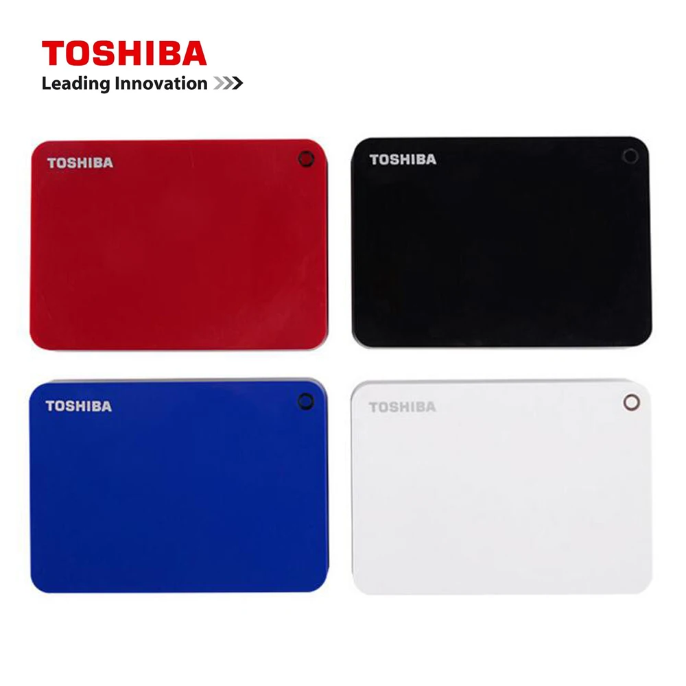 Toshiba Canvio Advance 4TB Portable External Hard Drive USB 3.0, Red (HDTC940XR3CA)